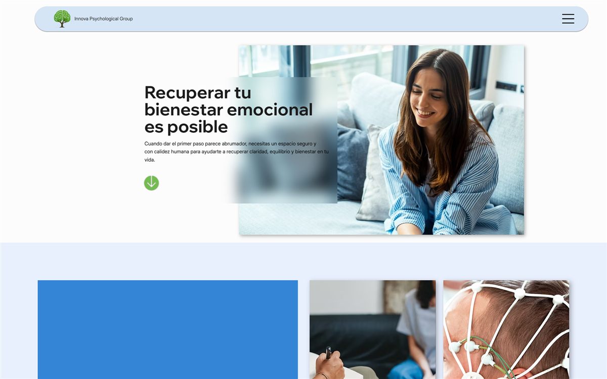 Website de Innova Psychological Group: recuperar tu bienestar emocional es posible